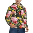 thumbnail image 2 of Uemuo Cute Pigs Sunflower Pattern Men's Hoodie - Casual Pullover Hoodie with Kangaroo Pocket, Stylish Hooded Sweatshirt for Everyday Wear-Medium, 2 of 7