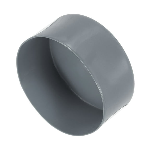 Uxcell 2pcs Rubber End Caps 110mm(4 5/16 inch) ID Vinyl Round Tube Bolt Cap Cover Screw Thread Protectors Light Gray