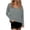 Gray, variant on Womens Blouses Casual Solid Pleated Long Sleeve V-Neck Tops Daily Shirts S-2XL