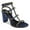 Blue, variant on FSJ Women Open Toe Studded Rivets Gladiator Sandals Ankle Strap Buckle Chunky High Heels Cocktail Party Fashion Dressy Shoes Size 8 Green