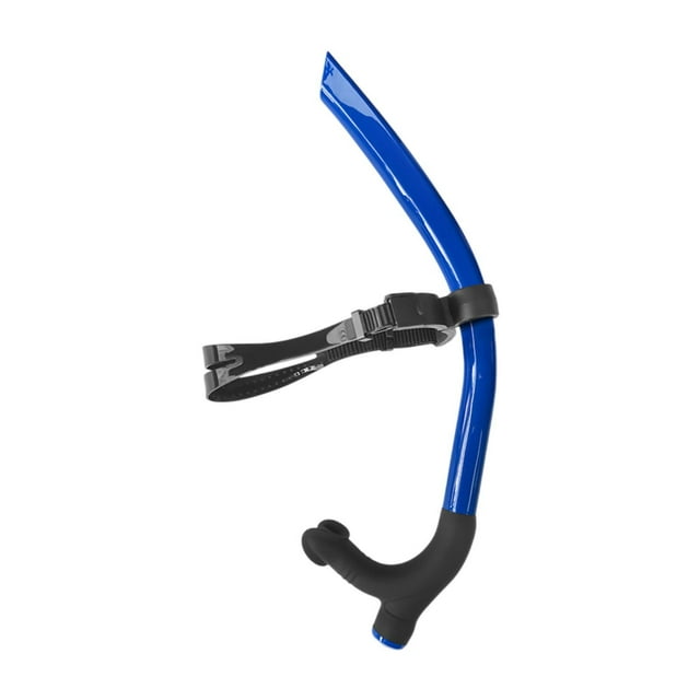 Almencla Swim Snorkel for Lap Swimming Adjustable Swimmer Diving Front Center Mounted Blue
