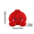 thumbnail image 2 of Lumifun Red Plush Dumpling Squishy Toy 6 inch, Cute Bao Bun Stuffed Animal with Basket Gift Box, Soft Stress Relief Fidget Toy, Christmas Holiday Gift for Kids & Adults, 2 of 3