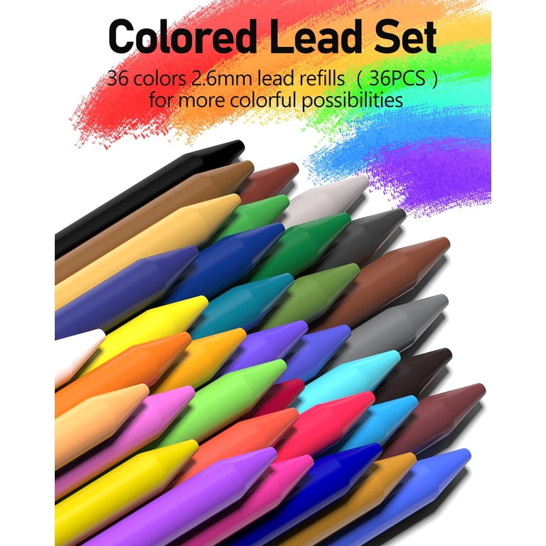 Four Candies 36 PCS Colored Pencils Set 2.6mm with Sharpener and