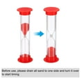 thumbnail image 4 of Uxcell 4 Pack 1 Minute Sand Timer Small Sandy Clock Count Down Sand Glass In Cooking Exercise 2.5 x 8.5 cm Red, 4 of 5