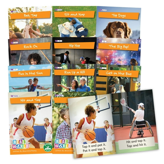 Junior Learning: Real World - Phase 2 - Non-Fiction Hi-Lo Decodables, 6 Books, Letter Sounds, Week-By-Week Rainbow Phonics, Kids Reading Development