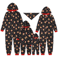 thumbnail image 2 of PatPat PatPat Christmas Pajamas Kids Family Matching Hooded One Piece Long Sleeve Cute Bear Prints PJs for Toddler Boys Girls Holiday Sleepwear with Socks, Black, 6-7Y, 2 of 9