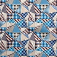 thumbnail image 1 of oneOone Georgette Viscose Navy Blue Fabric Check Patchwork Sewing Material Print Fabric By The Yard 42 Inch Wide, 1 of 5