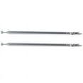 thumbnail image 1 of 2X Metal Part 7 Telescopic AM, FM Radio Antenna Length 75 cm Long Silver, 1 of 5