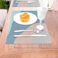 thumbnail image 5 of YFYANG Washable Heat-Resistant Placemats, 70% PVC/30% Polyester, Abstract Line Art Kitchen Table Mat, 12" x 18" 4 Piece, 5 of 6