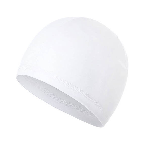 Cycling Cooling Helmet Liner for Men and Women, Ice Silk Breathable Skull Cap, Sun Protection Quick-Dry Beanie, Under Helmet Sweat Wicking Hat B009_White