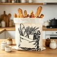 thumbnail image 4 of 2 Pack Beeswax Bread Bags for Sourdough, Reusable Cotton Linen Bread Storage Bags for Homemade Bread, XL 17'' x 13'' Freezer Safe, 4 of 5