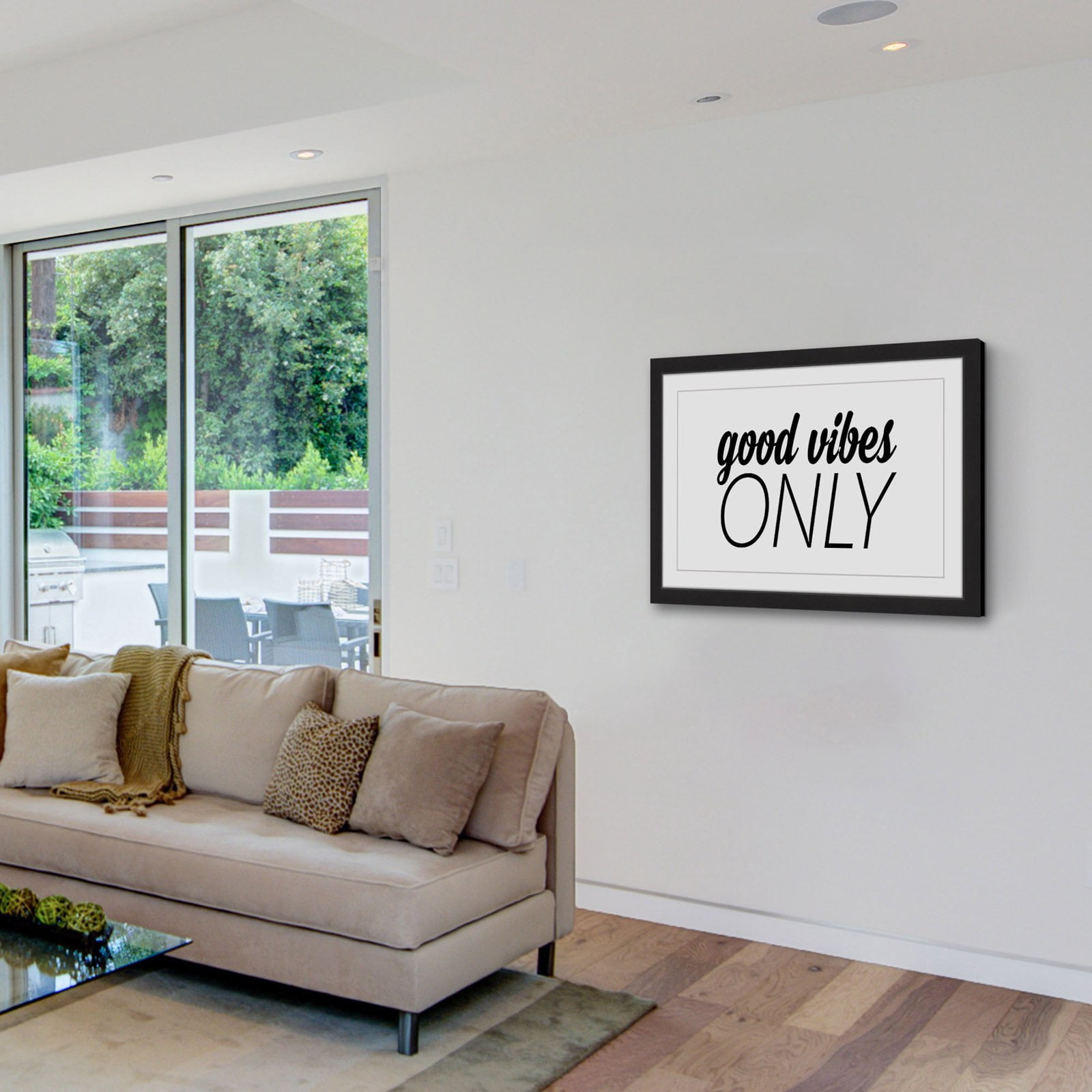 Marmont Hill "Good Vibes Only" by Diana Alcala Framed Painting Print