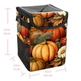 thumbnail image 5 of Thanksgiving Pumpkin Car Trash Can Mini Trash Can, Foldable with Lid, Leak-Proof, Hanging Storage Bag, 5 of 6