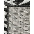 thumbnail image 4 of Unique Loom Outdoor Modern Collection Area Rug - Maze (10' Square Black and White), 4 of 10