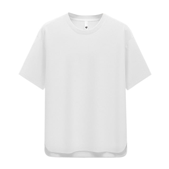 T-shirt Homme Couleur Unie Commerce Extérieur Sports Col Rond Manches Courtes Chemises d'Été Homme Blanc XXXXL