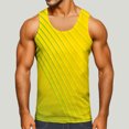 thumbnail image 2 of Aayomet Débardeurs Graphiques en Coton pour Hommes Sans Manches Col Rond Débardeurs Imprimés Blouse Chemises (Jaune, S), 2 of 4