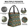thumbnail image 3 of Pioneer Flower Floral Print Pattern Drawstring Lunch Bag Women - Drawstring Lunch Bag Insulated for Work Office - Stain-Resistant Large Lunchbags for Women with Multi-Pockets, 3 of 6