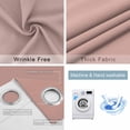 thumbnail image 4 of Pink Pure Color Blackout Curtains for Bedroom/Living Room, Thermal Insulated Kitchen Curtains, Aesthetics Contemporary Luxury Grommet Darkening Window Treatment Drapes 27.5"x39"x2, 4 of 8