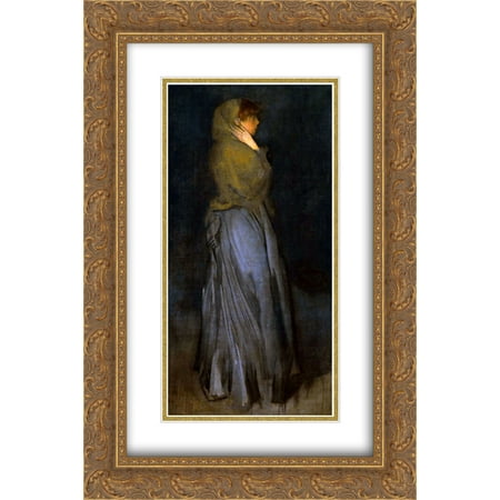 - James McNeill Whistler 2x Matted 16x24 Gold Ornate Framed Art Print 'Arrangement in Yellow and Grey'
