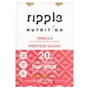 Ripple Nutrition Vanilla Protein Shake, 12 fl oz, 4 count