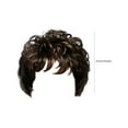 thumbnail image 3 of XIAQUJ Slanted Bangs Fluffy and Colored Short Curly Hair Headsets for Women Wavy Short Curly Hair Brown Suitable for Women's Wigs Wigs for Women Brown, 3 of 6