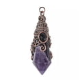 thumbnail image 5 of K-KED 5pcs Amethyst Quartz Agate Stone Pendant Hexagon Energy Reiki Healing Amulet-Mix Color, 5 of 8