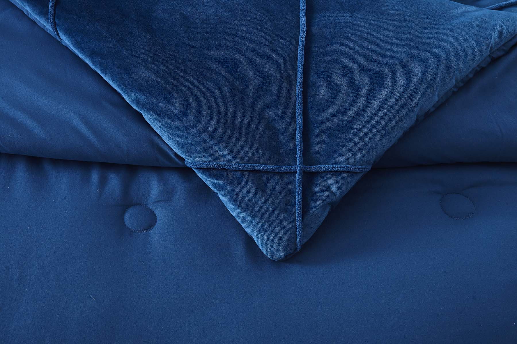 Better Homes & Gardens Embroidered Velvet 3pc Full Queen Blue