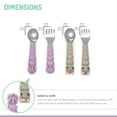 thumbnail image 3 of Melii ensemble cuillère et fourchette pour bébé et tout-petit, 4 pièces en acier inoxydable et plastique, 12+ mois, chat et chien, 3 of 6