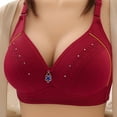 thumbnail image 3 of Gyexs Women Fashion Casual Breathable Tube Top Bra Underwear Wireless Comfort Support Seamless Bras for Women, Red, Size 40, 3 of 5