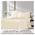 thumbnail image 5 of PaFagwy Extra Deep Pocket XL Sheets Set, 4-Piece Ultra-Soft Microfiber Bed Sheets with 21" Deep Fitted Sheet , Oversize Flat Sheet, 2 Pillowcases, Cream, 5 of 9
