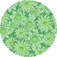 thumbnail image 1 of Ahgly Tapis Rond Lavable en Machine Intérieur Transitionnel Vert Clair, 4 Pieds Rond, 1 of 7