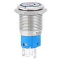 thumbnail image 1 of Interrupteur, Bleu LED Plat Rond N NC Interrupteur Voiture Construit pour l'Avenir, 1 of 8