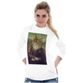 thumbnail image 3 of Funny Cat Meowna Lisa Modern Art Long Sleeve TShirt Men Women Brisco Brands S, 3 of 5