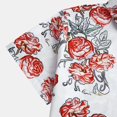 thumbnail image 4 of Playeras Camisas de un solo pecho de primavera y verano para hombre, camisa informal de manga corta con solapa para playa y vacaciones al libre (White, S), 4 of 7