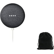Google Nest Mini 1st Generation Bluetooth Speaker with GO! Deluxe Protective Carry Pouch Bundle (Charcoal)