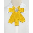 thumbnail image 2 of INSPIRE CHIC Women's Pretied Pin Brooch Ribbon Bowknot Party Bow Tie with Beads, 2 of 5