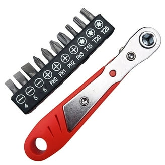 TRA-1/4" Mini Ratchet Set (41-Piece) Small Ratchet Wrenches Set,Screwdriver Bit Kit, Phillips/Slotted/Hex/Square/Torx Bits, SAE Sockets Set With Case
