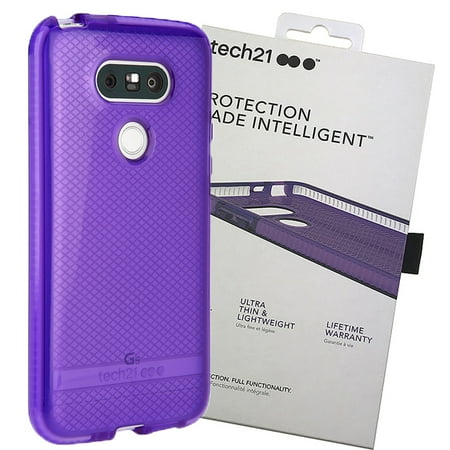 Tech21 Purple EVO Check Anti-Shock TPU Case Cover for LG G5 Phone (LS992, VS987, H820, H830, US992)
