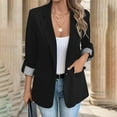 thumbnail image 2 of Dasayo Business Women's Blazer Dress Black Formal Collared Blazer Coat Women L, 2 of 8