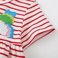 thumbnail image 3 of Girls Stripe Embroidery Birds Nest Sun Dress Q556 Size 2T-7, 3 of 4