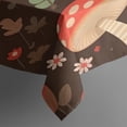 thumbnail image 5 of Colorful Mushroom Flower Dark Pattern Square Tablecloth,Waterproof Square Table Cover,Wipeable Spillproof Washable Table Cover for Home Kitchen Party Decor 60"x60"(152x152cm), 5 of 6
