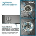 thumbnail image 4 of 30″x19″ Stainless Steel Kitchen Sink, Single Bowl, Undermount Handmade Sink in Black, with Cutting Board, Colander, SS-BL07D-301908-2, 4 of 12