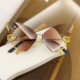 thumbnail image 2 of Luxury  Butterfly Sunglasses Vintage Rimless Oversized Sun Glasses Ladies Eyewear, 2 of 7