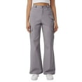 thumbnail image 1 of Women's Casual Cargo Pants Loose Fit Elastic Waist Comfortable Pure Color Trousers For Daily Wear Spring Summer, 1 of 6