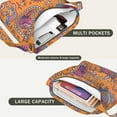 thumbnail image 3 of Ethnic Retro Crossbody Bag for Women | Colorful Abstract Print | Spacious Multi-Pocket Travel Tote, 3 of 5