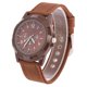 thumbnail image 3 of Reloj de pulsera analógico electrónico, correa de nailon redonda, reloj de pulsera militar (café), 3 of 8