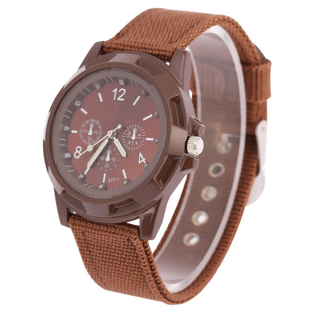 Wrist Watch, Electronic Analog Round Watches Durable Nylon Strap Suitable For Daily Use, Electronic Movement Ensures Accurate Time Keeping And Easy Maintaining