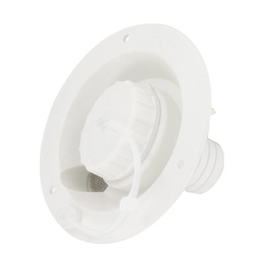 Valterra Fresh Water Inlet 1-3/8in x 1-1/4in, Ivory Plastic, Gravity ...