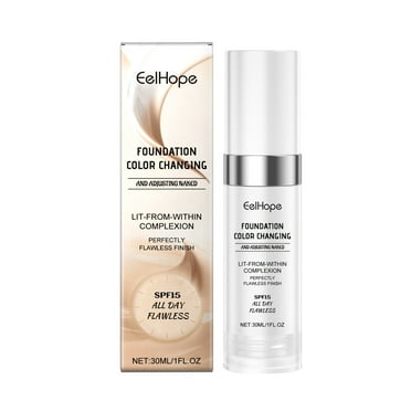 Flawless Colour Changing Mature Skin Foundation, Foundation Makeup Full Coverage Concealer, Long-lasting Moisturizing Waterproof Liquid Foundation