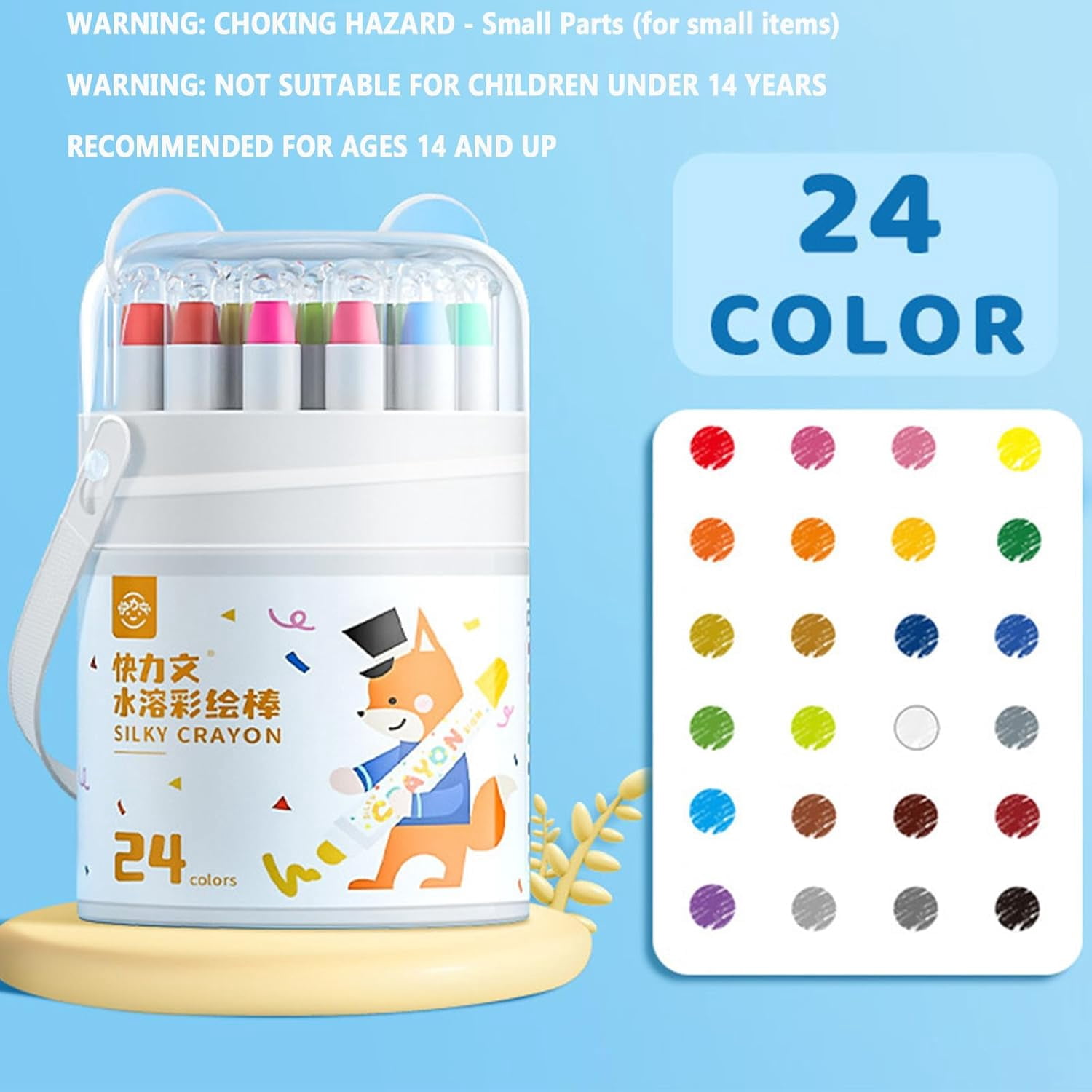 24 PCS Silky Crayons, Twist Gel Color Twistable Crayon Bulk, Washable Jumbo Smooth Drawing Coloring, Cute Colored Markers Home Art Crafts Supplies